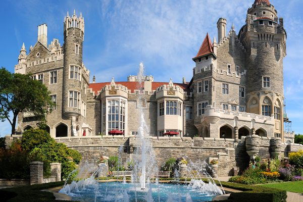 View of Casa Loma from the garden